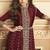 Georgette party wear anarkali suit in maroon color with embroidery work