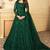 Butterfly net fabrics wedding wear gown in green color with embroidery work