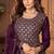 Pure georgette party wear sharara in violet color with embroidery work