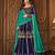Georgette party wear sharara in blue color with embroidery work