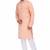 Peach color rayon long kurta with white pants