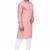 Elegent dusty pink rayon long kurta with white pants