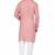 Elegent dusty pink rayon long kurta with white pants