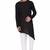 Designer black rayon kurta set with white pants