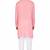 Elegent pink rayon long kurta with white pants