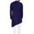 Designer navy blue rayon kurta set with white pants
