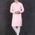 Baby pink cotton kurta set with stylish white pants