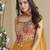 Yellow Art Silk Embroidery Sequence Work Kurta Palazzo Dupatta For Women