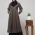  Womens abaya Dress with Elasticated Sleeves    Side pocket