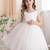 White solid net fit & flare party dress for girls