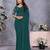 Teal georgette solid saree with embroidery work blouse piece