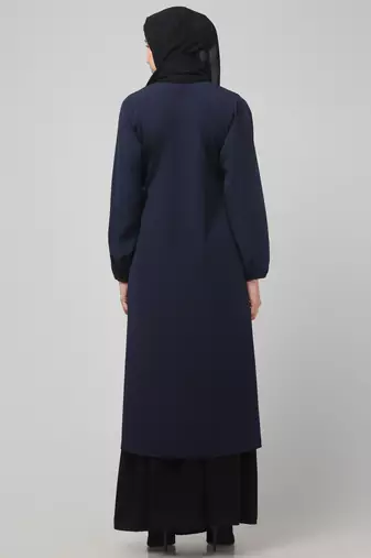 Women abaya Dress Double color Sided pocket