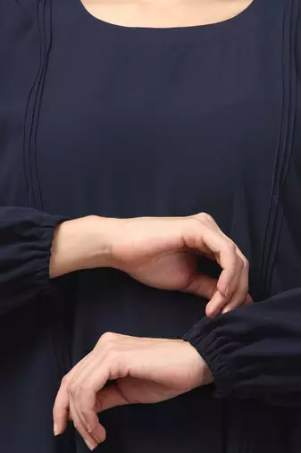 Women abaya Dress Double color Sided pocket