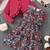 Multicolor floral printed crepe fit & flare dress with shrug for girls