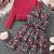 Multicolor floral printed crepe fit & flare dress with shrug for girls