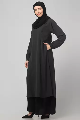 Women & girls abaya Burqa Dress Double color Sided pocket