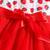 Red floral printed net fit & flare party dress for girls