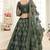 Soft premium Net Lehenga Green Color With Embroidery Work, Stone work