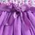 Purple floral printed net fit & flare party dress for girls