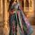 Roman Silk With ajarakh And Real Mirror Work Saree With Blouse Set For Women's