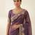 Embroidered Soft Space Silk Purple Color Saree With Blouse Set For Women's