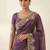 Embroidered Soft Space Silk Purple Color Saree With Blouse Set For Women's