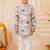 Boys peach rayon heritage elephant garden all over print kurta pyjama set