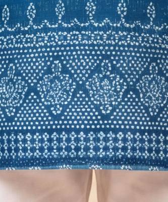 Boys teal blue premium rayon heritage bandhani motif print kurta pyjama set 3
