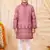 Boys rose pink premium rayon heritage bandhani motif print kurta pyjama set