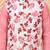 Boys pink cotton blend kurta pyjama set with floral printed waistcoat