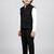 Boys black lycra solid 3 piece waistcoat set with classic flap pockets