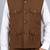 Boys coffee brown lycra solid 3 piece waistcoat set with classic flap pockets