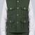 Boys olive green lycra solid 3 piece waistcoat set with classic flap pockets