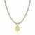 Heart pop tennis chain with pendant: yellow