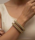 Kundan polki bangle set