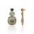 Regal mosaic portrait earrings