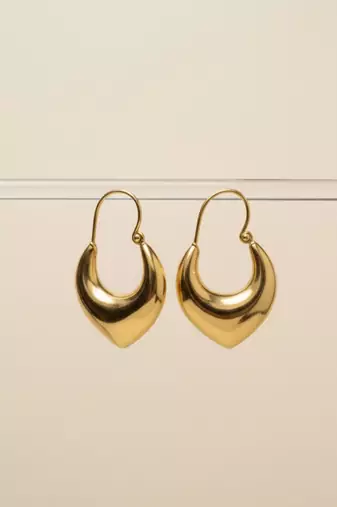 Boho Glow Hoops | Gold Plated Lightweight Daily Wear Ethnic Earrings