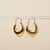 Golden crescent drop earrings