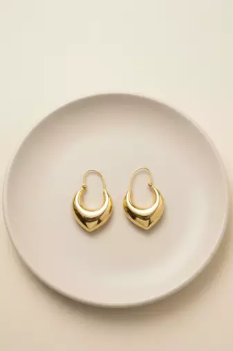 Boho Glow Hoops | Gold Plated Lightweight Daily Wear Ethnic Earrings
