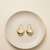 Golden crescent drop earrings