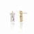 Crowned emerald-cut cluster studs( gem stone and 925 silver jewellery)