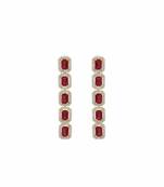 Ruby emerald-cut line drops