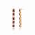 Ruby emerald-cut line drops