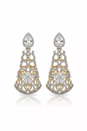 Filigree teardrop chandelier earrings