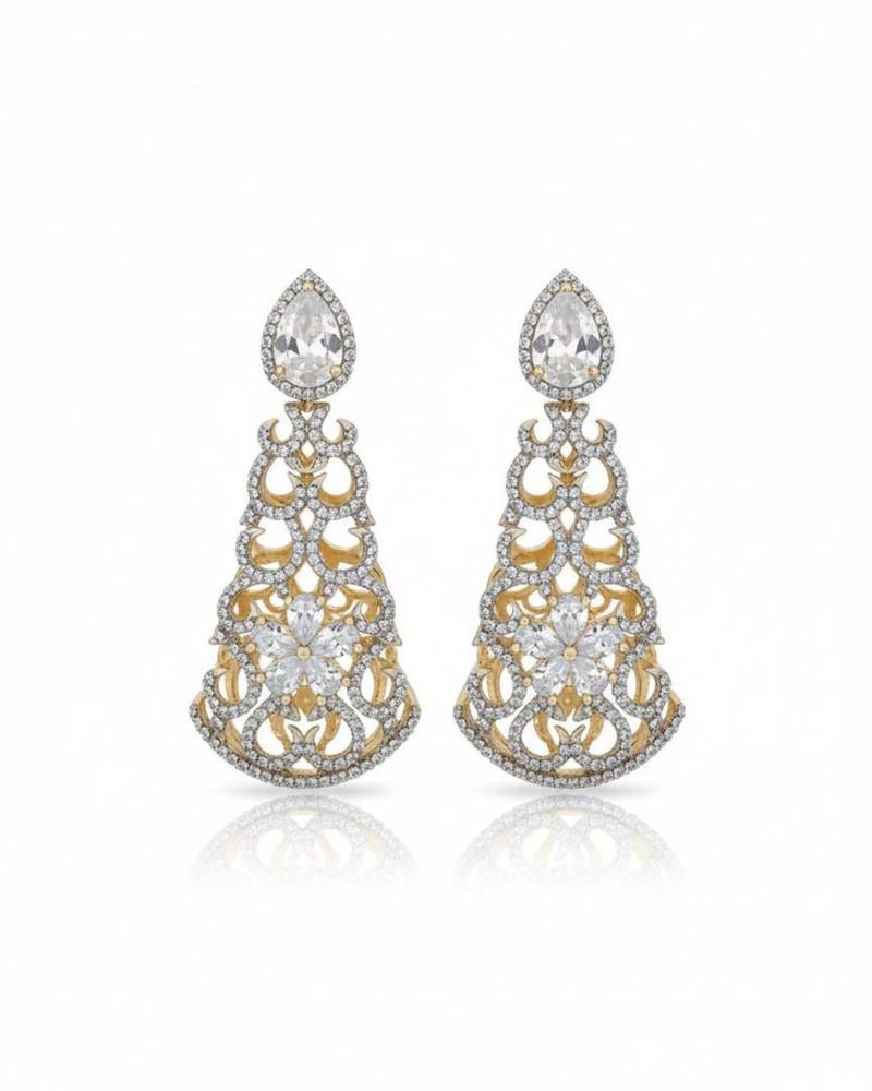 Filigree teardrop chandelier earrings