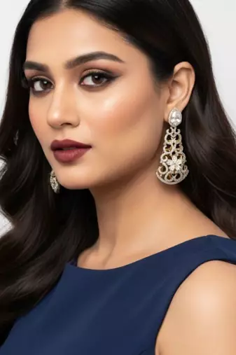 Filigree Teardrop Chandelier Earrings | Statement Drop Earrings for Women|18K Gold Plated