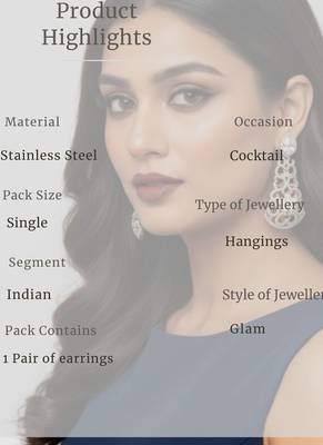 Filigree Teardrop Chandelier Earrings | Statement Drop Earrings for Women|18K Gold Plated 4