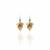 Turquoise leaf dangler earrings