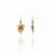 Turquoise leaf dangler earrings