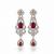 Ruby teardrop cascade earrings